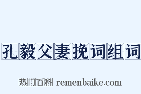 孔毅父妻挽词组词是什么意思的图片